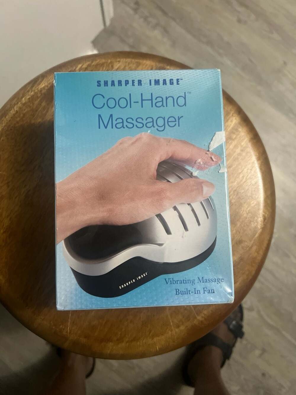 Sharper Image Cool-Hand Massager with Built-In Fan
